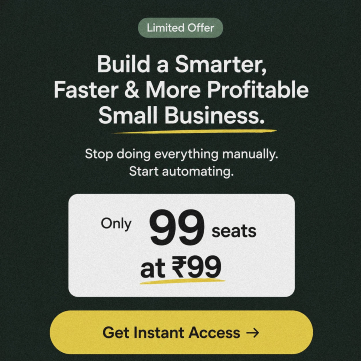 AI Automation for Small Business — ₹99